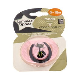 TOMMEE TIPPEE Tétine Moda Silicium Ronde pour Fille 6-18 Mois