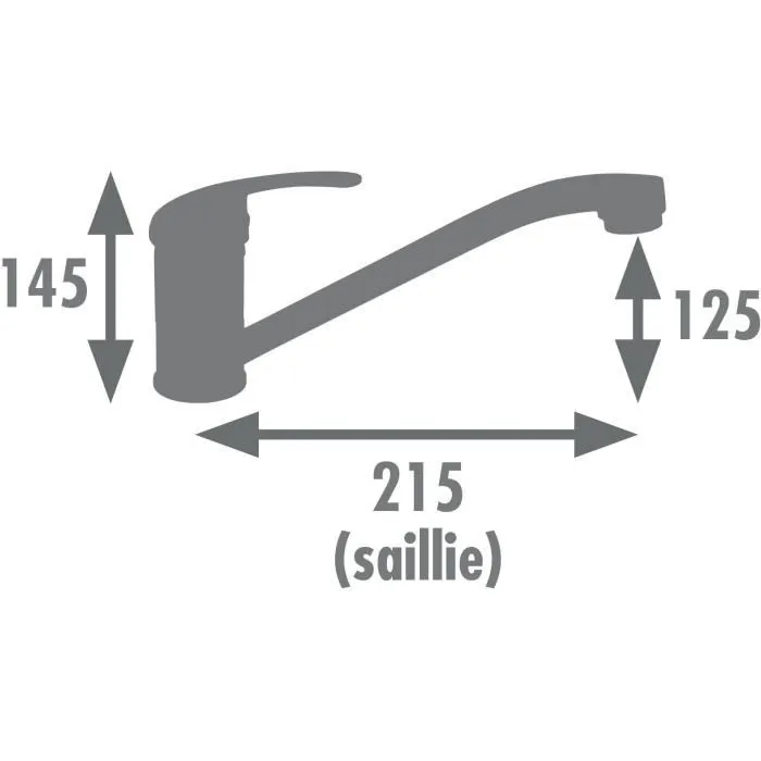 Edouard Rousseau - Mitigeur de cuisine Athena chromé - Laiton chromé, bec mobile, cartouche céramique 35 mm - Référence ATHENA