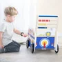 Roba Chariot de marche éducatif et pousseur Pat'Patrouille - Centre d'activités multifonction avec abaque, horloge et rangement - Bleu - Pour bébés à partir de 12 mois