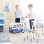 Roba Chariot de marche éducatif et pousseur Pat'Patrouille - Centre d'activités multifonction avec abaque, horloge et rangement - Bleu - Pour bébés à partir de 12 mois