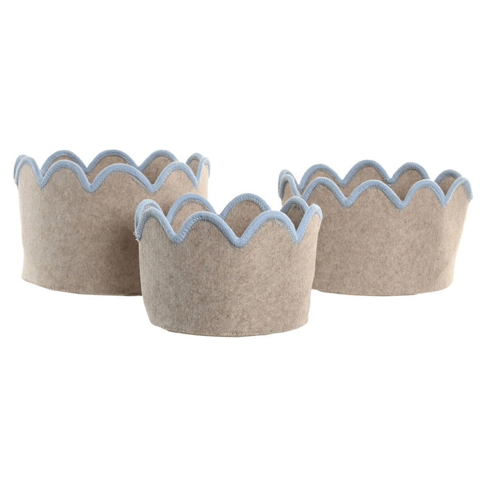 Home ESPRIT Set de basket Enfant Bleu Vert Beige Rose (3 Pièces) 30 x 30 x 20 cm
