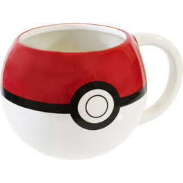 KIDS LICENSING - Tasse 3D Poké Ball Pokémon en Céramique - Capacité 445ml - Modèle Poke-Ball