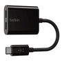 Belkin RockStar Adaptateur Audio et Charge USB-C, Noir, F7U081btBLK