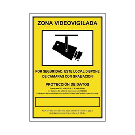DUVER Signalisation ZONA VIDEOVIGILADA 297x210 mm