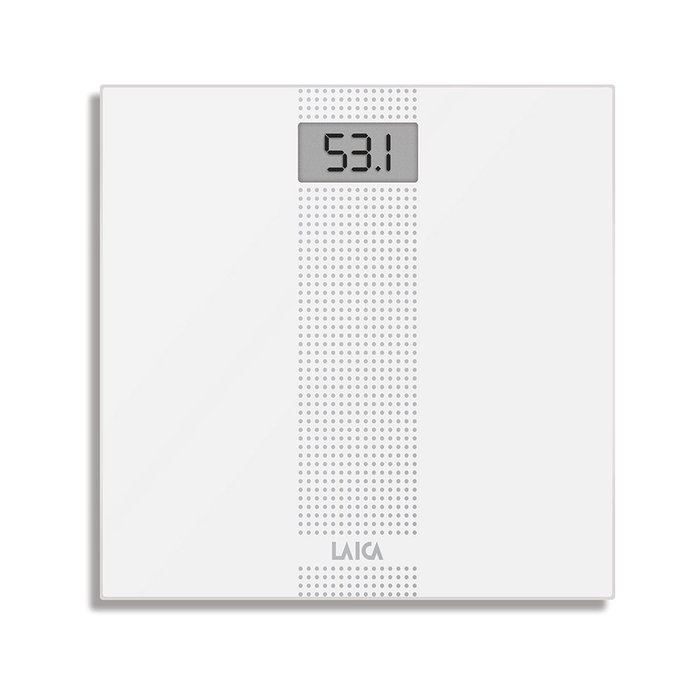 Laica PS1054 Balance de salle de bain électronique blanche 180 kg verre trempé 6 mm