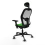 Piqueras y Crespo Chaise de Bureau 3D036G1 Vert avec Appui-tête