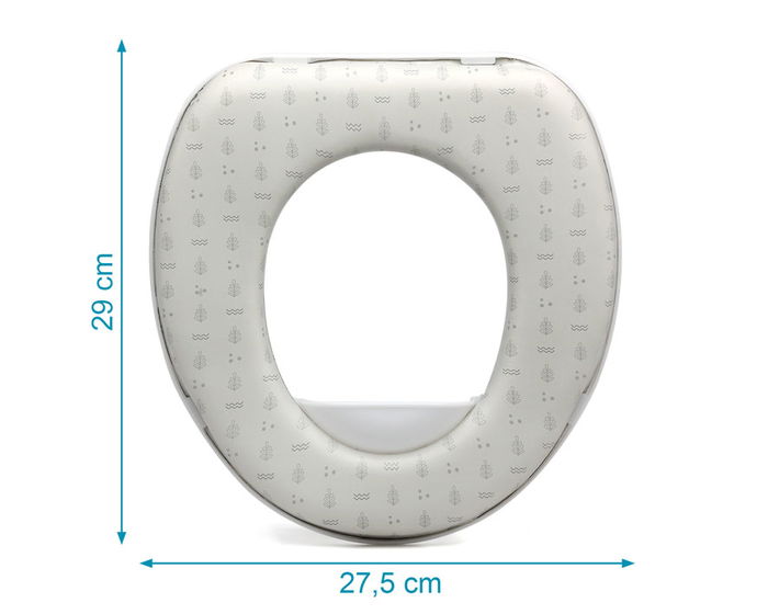 KioKids Reducteur de WC pour Enfant Gris - Siège réducteur ergonomique et rembourré pour l'apprentissage de la propreté, +12 mois