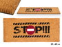 Giftdecor Felpudo Stop 25 x 60 cm Fibre de coco et PVC Naturel (Set de 12)