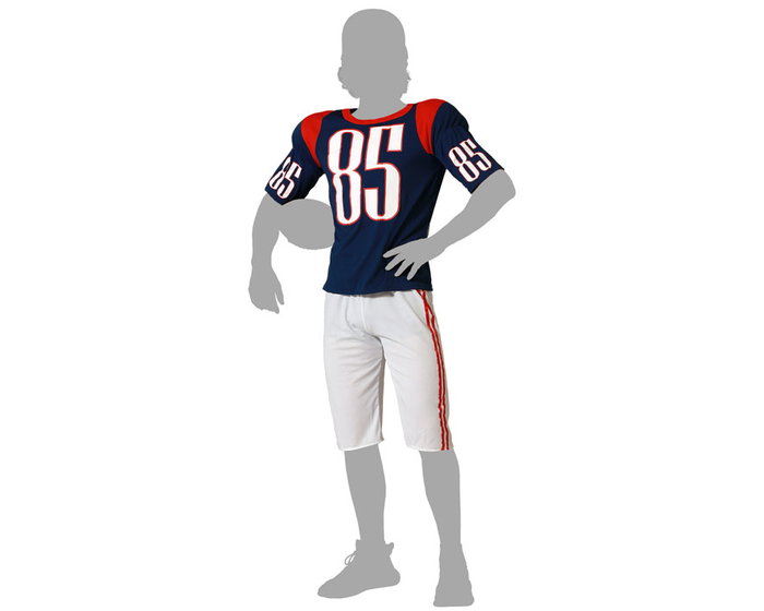 Disfraz Jugador Rugby Hombre Adulto XS-S Multicolor