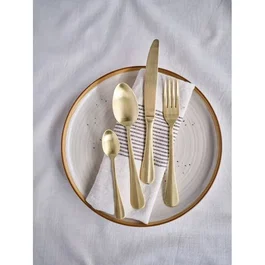 Cosy & Trendy Eva - Set de couverts 24 pcs - Champagne mat