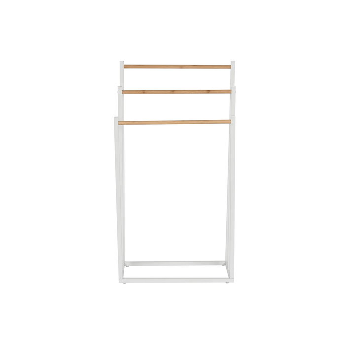 Porte Serviettes sur Pied Home ESPRIT Blanc Naturel Métal Bambou 45 x 22 x 85 cm