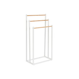 Porte Serviettes sur Pied Home ESPRIT Blanc Naturel Métal Bambou 45 x 22 x 85 cm