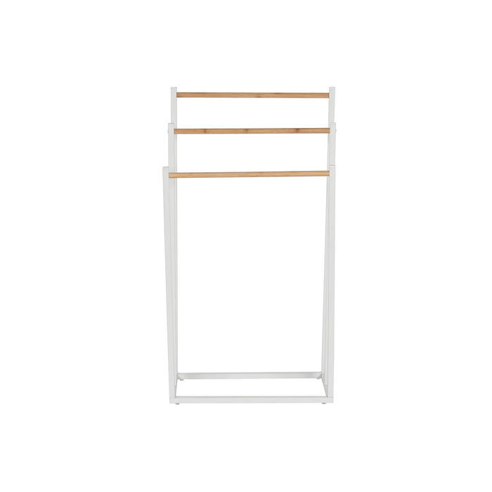Porte Serviettes sur Pied Home ESPRIT Blanc Naturel Métal Bambou 45 x 22 x 85 cm