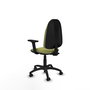 PIQUERAS Y CRESPO Chaise de bureau Algarra, Vert olive, Accoudoirs 2D, Roulettes parquet
