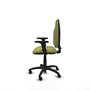 PIQUERAS Y CRESPO Chaise de bureau Algarra, Vert olive, Accoudoirs 2D, Roulettes parquet