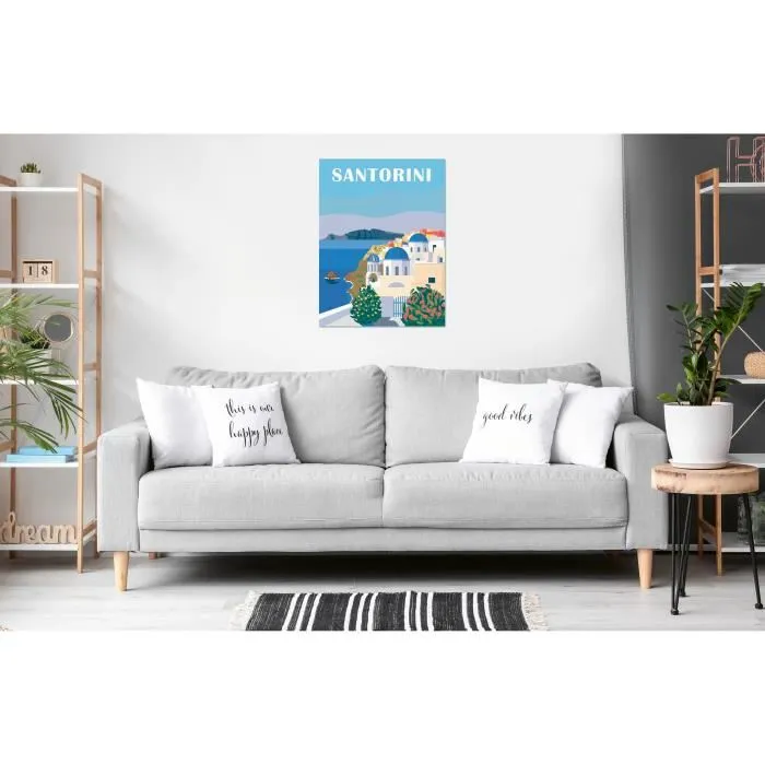 Ravensburger CreArt Toile 30x40 cm Santorin - Peinture par numéros adulte - Activité détente et créative dès 12 ans - 23906