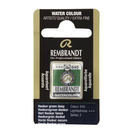 Rembrandt Pastille Aquarelle Vert Hooker Foncé 645
