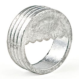 HERRAJES ALK Support à encastrer cylindrique D30x12mm, Zamak, Zincé pour meubles