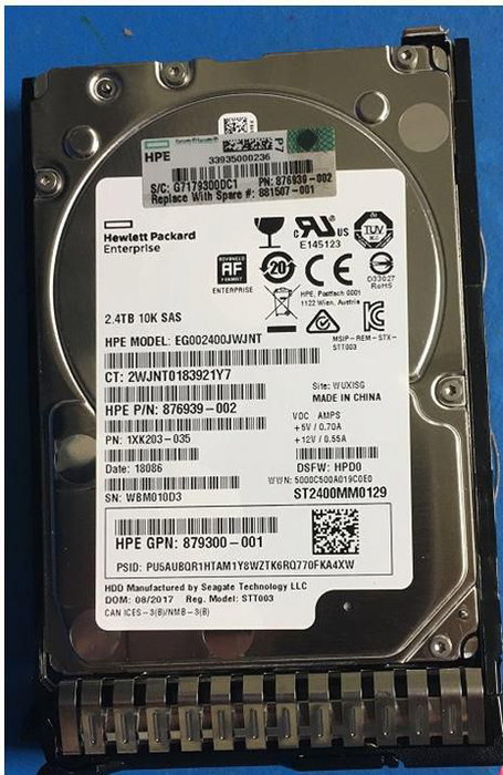 Hewlett Packard Enterprise Disque dur HDD Entreprise 2.4TB 2.5" 12G SAS 10K rpm SFF SC DC pour serveurs