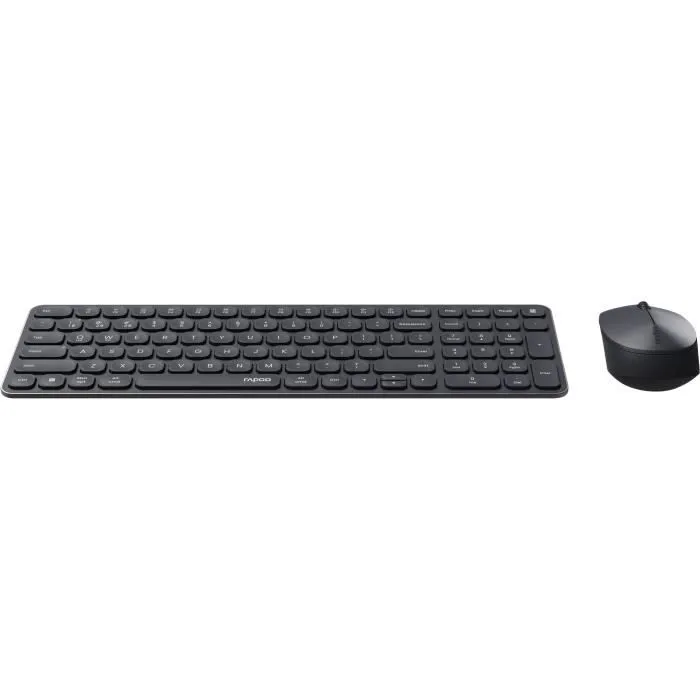 RAPOO 9310M Ensemble Clavier et Souris sans Fil Multimode Ultra-Mince avec Pavé Numérique - Noir