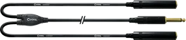 CORDIAL Câble Y 1 jack mono mâle vers 2 jacks mono femelles 30 cm