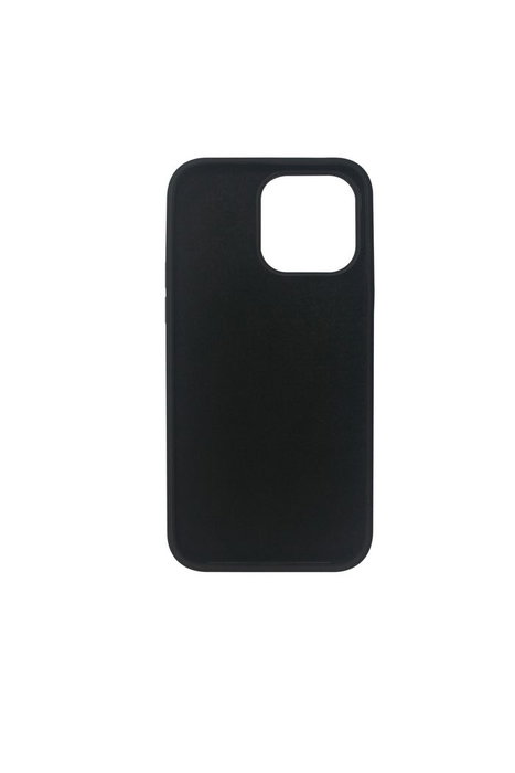 eSTUFF Coque en silicone effet soie pour iPhone 14 Pro Max - Noir - Protection dos et côtés avec doublure microfibre