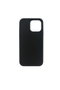 eSTUFF Coque en silicone effet soie pour iPhone 14 Pro Max - Noir - Protection dos et côtés avec doublure microfibre