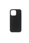 eSTUFF Coque en silicone effet soie pour iPhone 14 Pro Max - Noir - Protection dos et côtés avec doublure microfibre