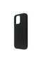eSTUFF Coque en silicone effet soie pour iPhone 14 Pro Max - Noir - Protection dos et côtés avec doublure microfibre