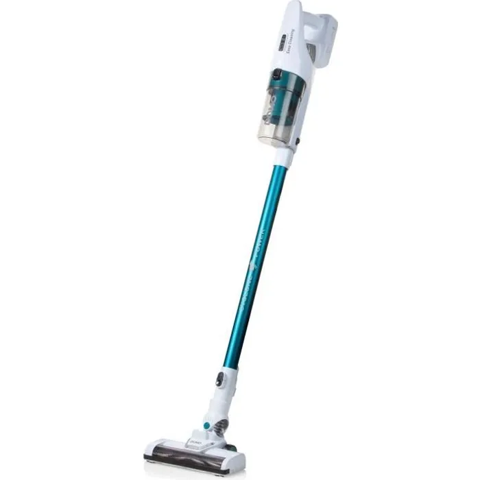 Domo DO233SV Aspirateur balai sans fil 2-en-1, Systeme cyclonique, Brosse rotative, Autonomie 20 min, Reservoir poussiere 0.6L Domo DO233SV Aspirateur balai sans fil 2-en-1, Systeme cyclonique, Brosse rotative, Autonomie 20 min, Reservoir poussiere 0.6L