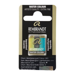 Rembrandt Aquarelle en pastille Teinte Caméléon 863 Azul/Verde/Oro