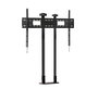 B-Tech BT7807 Support Double pour Plancher ou Plafond en Acier Lourd, Capacité 200 kg, Noir