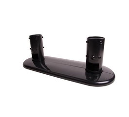 B-Tech BT7807 Support Double pour Plancher ou Plafond en Acier Lourd, Capacité 200 kg, Noir