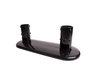 B-Tech BT7807 Support Double pour Plancher ou Plafond en Acier Lourd, Capacité 200 kg, Noir