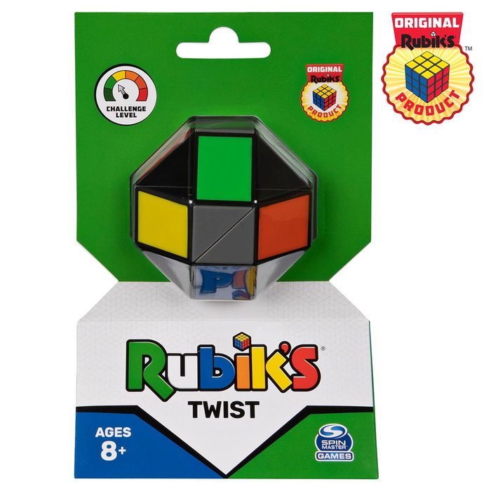 Spin Master Rubik's Cube Twist Serpent de Couleurs 6063995 - Puzzle à Rotation pour Enfants +8 Ans - Jeu de Réflexion Innovant