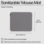 HP Tapis de souris HP 100 - Antidérapant, Durable, Lavable et Résistant aux Éclaboussures, Surface Antimicrobienne, Fabriqué à partir de Matériaux Recyclés