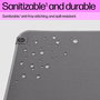 HP Tapis de souris HP 100 - Antidérapant, Durable, Lavable et Résistant aux Éclaboussures, Surface Antimicrobienne, Fabriqué à partir de Matériaux Recyclés