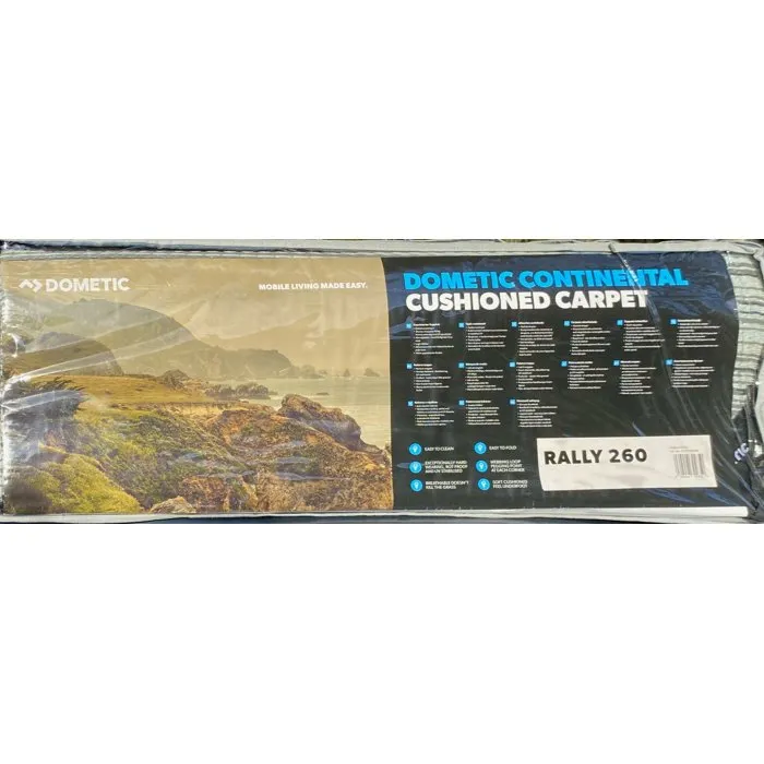 Dometic Continental Carpet Club DA - Tapis d'auvent isolant thermique - Confort premium - Gris et noir