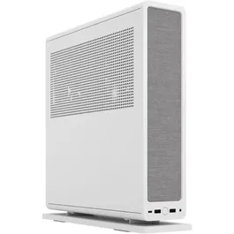 Fractal Design Ridge White Boîtier PC Mini-Tour mITX Blanc avec Carte Riser PCIe 4.0 Incluse et 2 Ventilateurs 140mm PWM