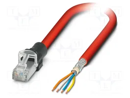 PHOENIX CONTACT Cordon de raccordement S/FTP Cat 5, 5m, RJ45, rouge