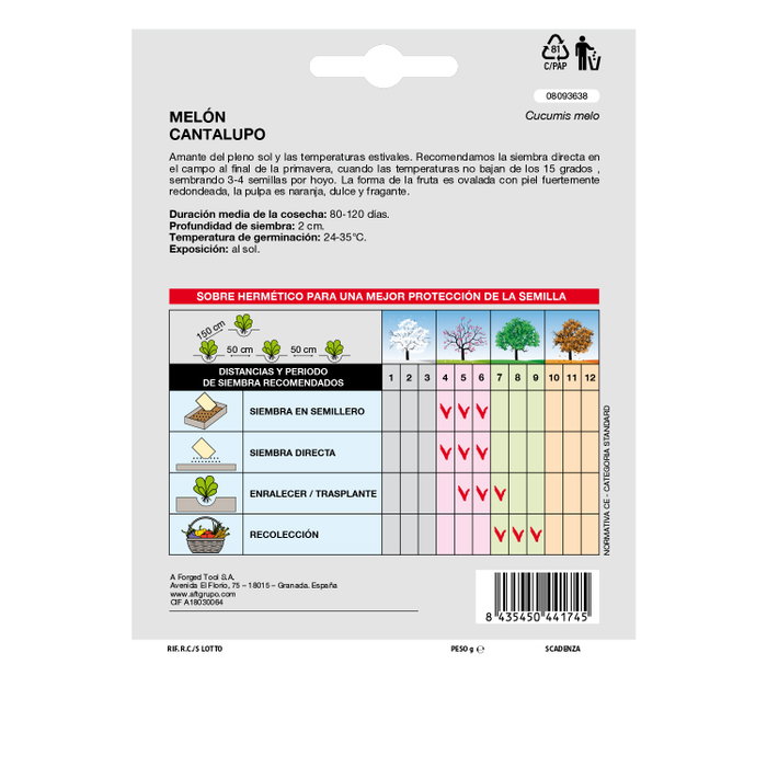 SATURNIA Semences de Melon Cantalupo (3 g)