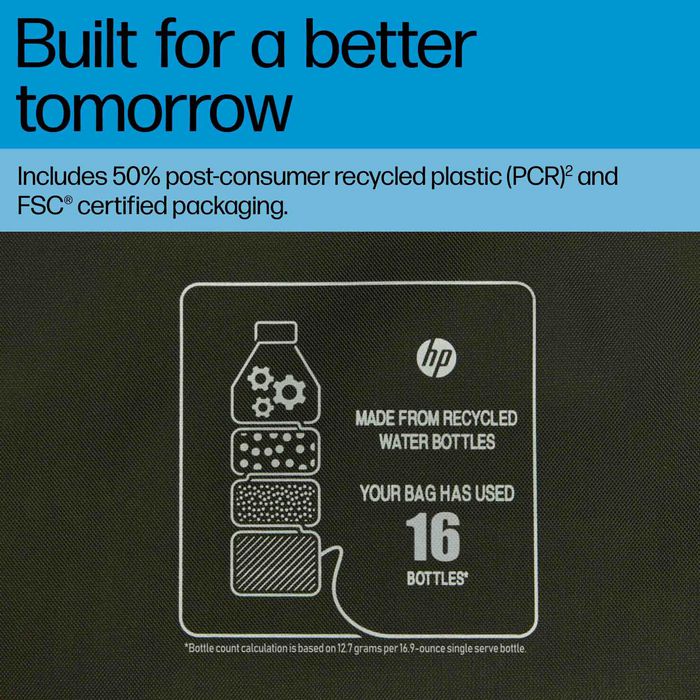 HP Housse modulaire pour PC portable 15,6 pouces - Pochette polyvalente 3 en 1 avec sangle, poignées cachées et multiples poches - Matériau durable