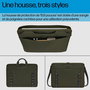 HP Housse modulaire pour PC portable 15,6 pouces - Pochette polyvalente 3 en 1 avec sangle, poignées cachées et multiples poches - Matériau durable
