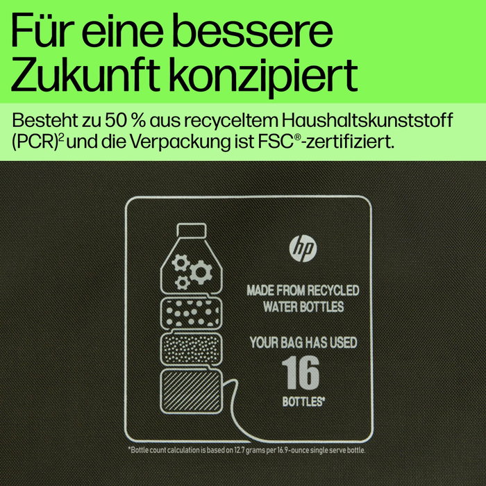 HP Housse modulaire pour ordinateur portable 15,6 pouces Gris/Vert