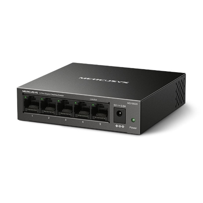Mercusys MS105GS Switch Gigabit 5 Ports 10/100/1000 Mbps Plug and Play Métal Mercusys MS105GS Switch Gigabit 5 Ports 10/100/1000 Mbps Plug and Play Métal