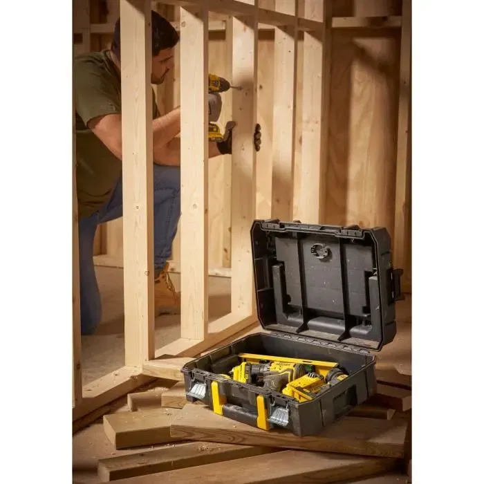 Stanley FMST1-71967 Mallette PRO-STACK 14L avec plateau mousse modulable, organiseur 7 compartiments et poignées aluminium