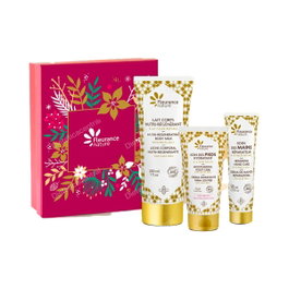 FLEURANCE NATURE Coffret Corps : Lait Corporel, Crème Mains et Soin Pieds à la Gelée Royale
