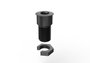 Vivolink Passe-câble de bureau noir pour trou de 22 mm - Compatible avec plateaux jusqu'à 35 mm d'épaisseur - Conçu pour têtes de câbles HDMI, DisplayPort, USB-C, RJ45