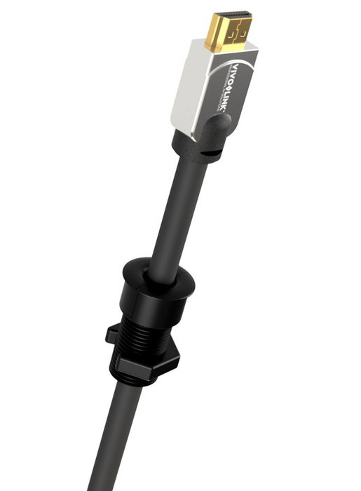 Vivolink Passe-câble de bureau noir pour trou de 22 mm - Compatible avec plateaux jusqu'à 35 mm d'épaisseur - Conçu pour têtes de câbles HDMI, DisplayPort, USB-C, RJ45 Vivolink Passe-câble de bureau noir pour trou de 22 mm - Compatible avec plateaux jusqu'à 35 mm d'épaisseur - Conçu pour têtes de câbles HDMI, DisplayPort, USB-C, RJ45