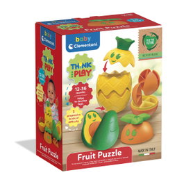 Clementoni Mes fruits à assembler avec 3 niveaux de difficulté, panier de fruits éducatif